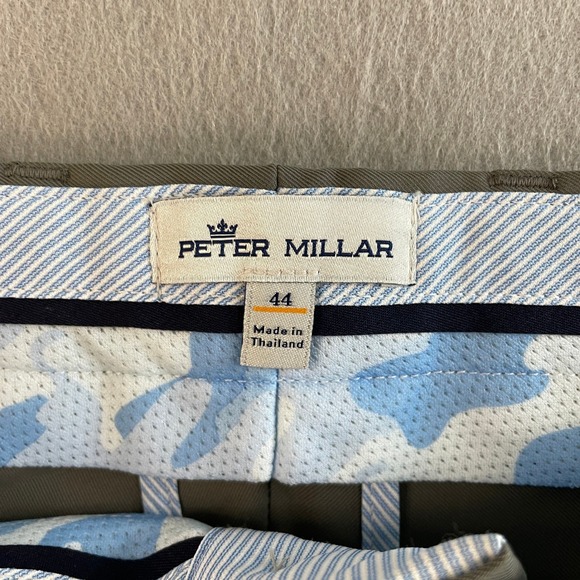 Peter Millar Crown Sport Golf Shorts Size 44 Olive Green Performance - Picture 4 of 6